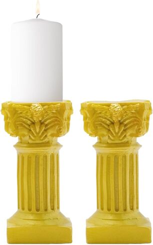 Saihisday 5Pcs Mini Roman Pillar Greek Columns, Greek Statues Decor, Resin Artistic Ornament for Wedding Table Decoration Micro Landscape Yard(White) in Kuwait