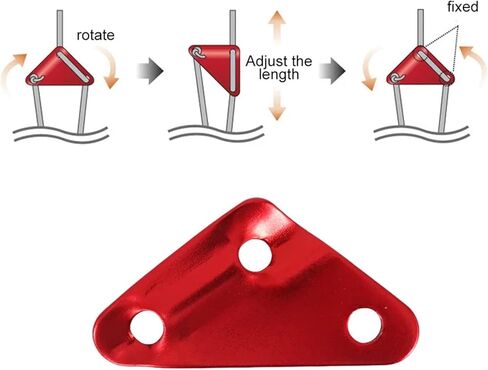 Rope Tensioner 10Pcs Tent Anti-Slip Buckle Anti-Skid Rope Fasteners Fix Necessity Tightener Red Tighteners Camping in Saudi Arabia