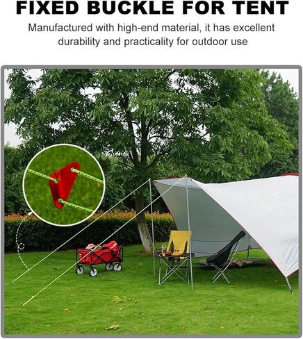 Rope Tensioner 10Pcs Tent Anti-Slip Buckle Anti-Skid Rope Fasteners Fix Necessity Tightener Red Tighteners Camping in Saudi Arabia