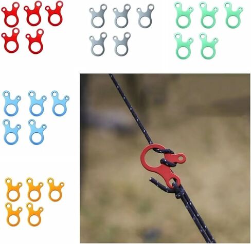 Rope Tensioner 50pcs 3 Hole Camping Tent Cord Buckle Adjustable Cord Rope Buckle Wind Rope Buckle Aluminum Alloy Tent Rope Buckles(Silver) in Saudi Arabia