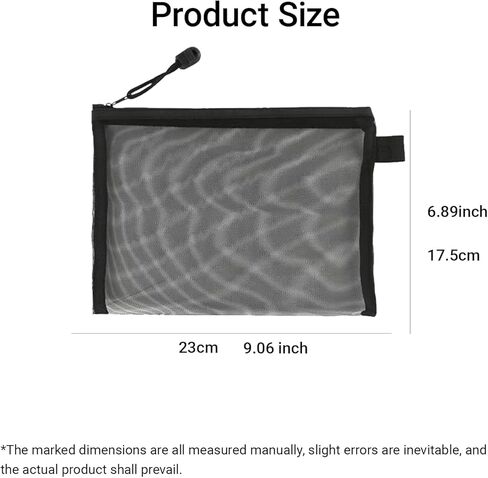 mesh Zipper Pouches Office Storage - 6.89×9.06 Inch See-Through, Fits Document File, Makeup & Travel Home Organizer in Saudi Arabia