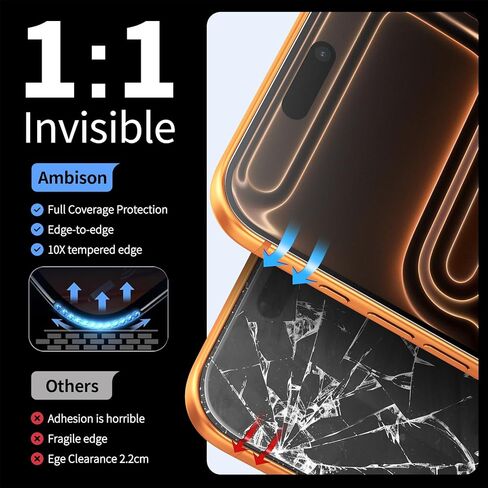 Ambison [2 Pack Matte Glass Screen Protector Compatible for iPhone 16 2024/iPhone 15 2023 6.1inch, Dynamic Island Compatible/Anti-Glare & Fingerprint [No Bubbles] Install Frame/Smooth as Silk in Kuwait