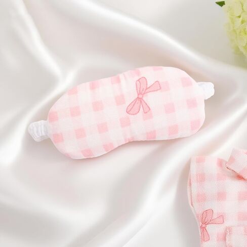 Doll Pajama Clothes Set, Pink Bowknot Top and Pants with Eye Mask Cute Toy Outfits Accessories for 5.9in/15cm-6.7in/17cm Dolls Costume Decoration & Display in Saudi Arabia