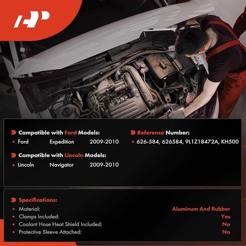 مجموعة خط أنابيب خرطوم سخان HVAC من A-Premium مع مشابك متوافقة مع Ford Expedition 2009-2010 وLincoln Navigator 2009-2010 in Saudi Arabia
