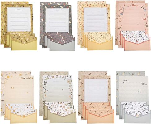 72 PCS A5 Stationery Set with Envelopes – 48 Letter Paper + 24 Envelopes, Elegant Lined Stationery Paper for Writing, Invitations, and Personal Notes(Elegant Floral Design) in Kuwait