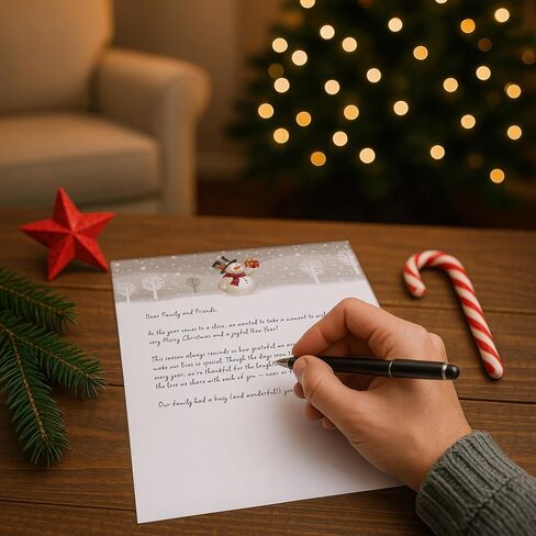 رجل الثلج مع قرطاسية هدية لعطلة عيد الميلاد - 50 ورقة - رائعة للنشرات الإعلانية أو الدعوات أو الرسائل in Saudi Arabia