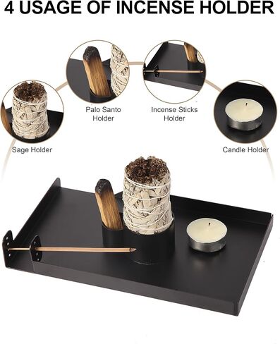 Ceramic Palo Santo Holder, Incense Holder for Palo Santo Sticks, Scent Wood Stand Burner and Ash Catcher, Simple, Sturdy and Well Made Incense Burner, White Terracotta in Kuwait