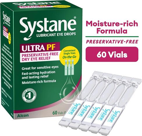 Systane Ultra Lubricant Eye Drops, 60 Count (Pack of 1), (Packaging may vary) in Kuwait