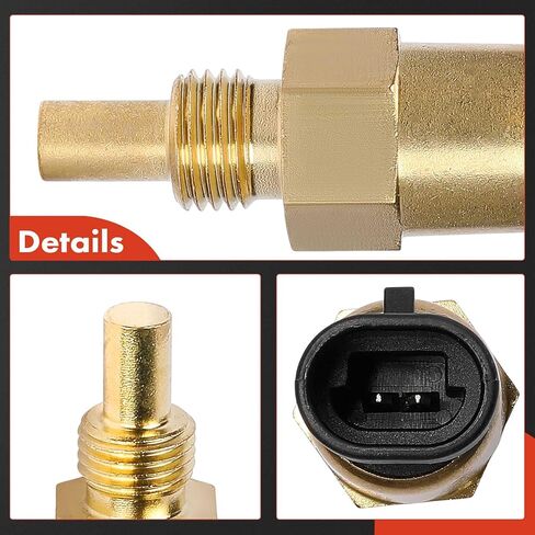 مستشعر درجة حرارة سائل تبريد المحرك A-Premium [2 دبابيس] متوافق مع John Deere 4045HFK80، 4120، 4320، 4520، 4720، 5030HF270، 5030TF270، 5076E، 5076EF، 6068HBM01، 6068HBM04، 6068HCQ01, 6068HCQ05 in Saudi Arabia