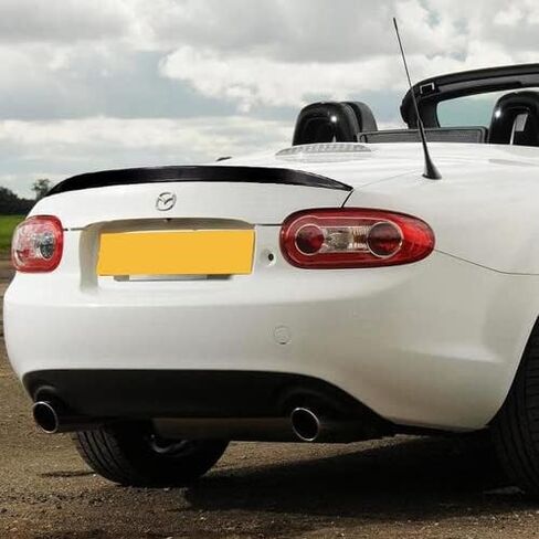 أسود من ألياف الكربون الحقيقية STP-Style غطاء صندوق السيارة الخلفي جناح سبويلر متوافق مع 2006-2015 Mazda Miata MX-5، 2007 2008 2009 2010 2011 2012 2013 2014 in Kuwait