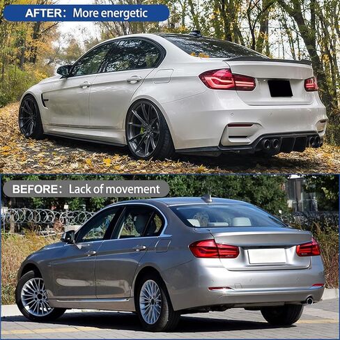 جناح سبويلر خلفي متوافق مع 3 سلسلة F30 330i 320i 328i 335i 340i 2012-2019 غطاء صندوق السيارة الخلفي، أداء نمط ألياف الكربون - نمط CS in Kuwait