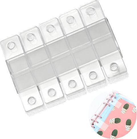 200 Pcs Ring Binder Stickers Clear Hole Reinforcement Stickers, Self-Adhesive Hole Punch Reinforcements for Loose-Leaf Paper, Repair Protect Pages for Binders, Notebooks, Planners, Photos, Documents​ in Saudi Arabia
