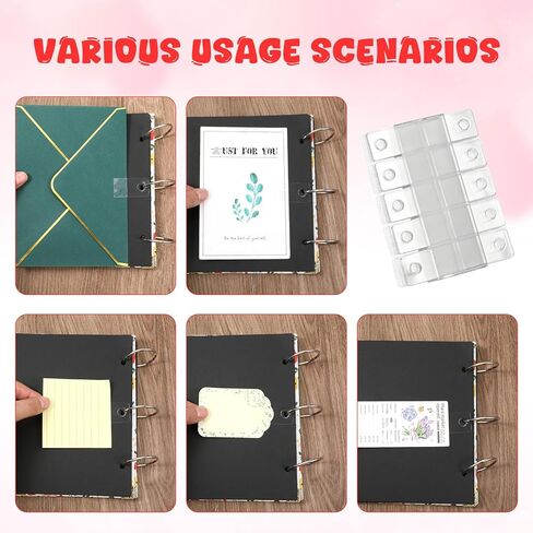 200 Pcs Ring Binder Stickers Clear Hole Reinforcement Stickers, Self-Adhesive Hole Punch Reinforcements for Loose-Leaf Paper, Repair Protect Pages for Binders, Notebooks, Planners, Photos, Documents​ in Saudi Arabia