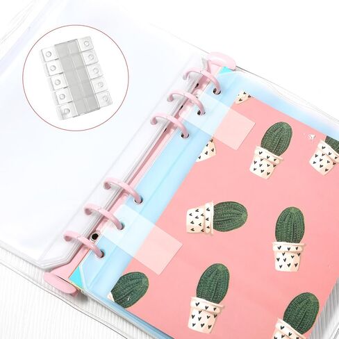 200 Pcs Ring Binder Stickers Clear Hole Reinforcement Stickers, Self-Adhesive Hole Punch Reinforcements for Loose-Leaf Paper, Repair Protect Pages for Binders, Notebooks, Planners, Photos, Documents​ in Saudi Arabia