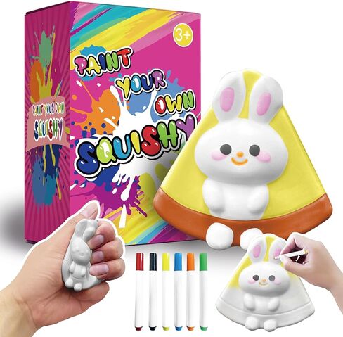 DIY Paintable Squishies Blind Box 1 Pack – Make Your Own Squishies with Cute Mystery Shapes, Surprise Arts & Crafts Gifts for Girls 6–12, Foam Fidget Toys for Kids 3-6 in Saudi Arabia