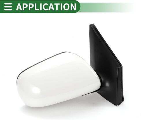 Motoforti Right Side Door Mirror Replacement Side View Mirror Assembly for Toyota Corolla 2009-2013 No.8791012D60 White Power Mirror Adjustment in Saudi Arabia