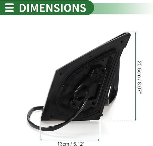 Motoforti Right Side Door Mirror Replacement Side View Mirror Assembly for Toyota Corolla 2009-2013 No.8791012D60 White Power Mirror Adjustment in Saudi Arabia