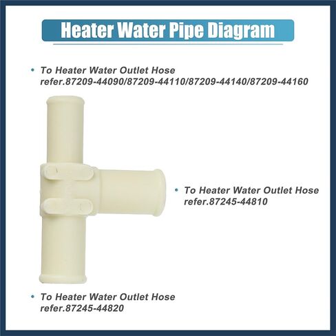 2Pcs Heater Water Pipe for Toyota RAV4 2006 2007 2008 2009 Heater Hose Tee Heater Pipe T-Connector Replace 87248-20380 8724820380 Replacement Car Parts Stylish Design in Saudi Arabia