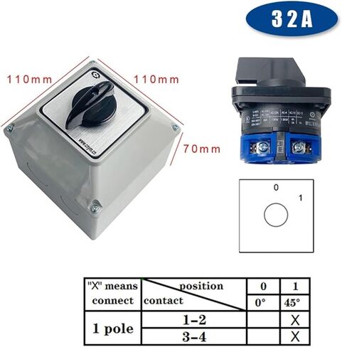 LW26 YMW26-32A كاميرا التحويل Rotaris Switch قطبين مع صندوق مقاوم للماء IP65 حدد اتصال المقاطعة (102-2P) in Saudi Arabia