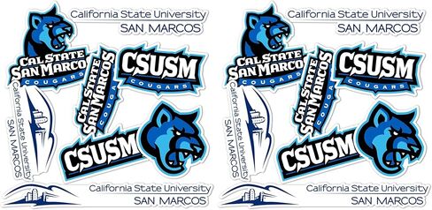 Desert Cactus Cal State San Marcos Sticker University California Cougars CSUSM Stickers Vinyl Decals Laptop Water Bottle Car Scrapbook T2 (Type 2) in Saudi Arabia