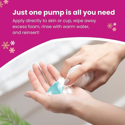 Dutchess Menstrual Cup Foaming Cleanser (3.4 oz) - Suitable for Silicone Menstrual Cups - PH Balanced Plant Based Ingredients in Kuwait