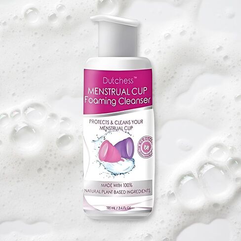 Dutchess Menstrual Cup Foaming Cleanser (3.4 oz) - Suitable for Silicone Menstrual Cups - PH Balanced Plant Based Ingredients in Kuwait