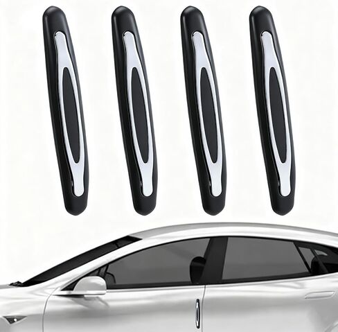 4PCS Black Car Door Edge Guards Anti-Scratch Car Side Door Protector Cars Doors Bumper Guards Vehicle Side Doors Self Adhesive Anti-Scratch Strip Auto Body Strip Accessories for Shock Absorber in Saudi Arabia
