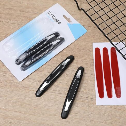 4PCS Black Car Door Edge Guards Anti-Scratch Car Side Door Protector Cars Doors Bumper Guards Vehicle Side Doors Self Adhesive Anti-Scratch Strip Auto Body Strip Accessories for Shock Absorber in Saudi Arabia