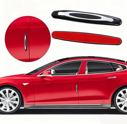 4PCS Black Car Door Edge Guards Anti-Scratch Car Side Door Protector Cars Doors Bumper Guards Vehicle Side Doors Self Adhesive Anti-Scratch Strip Auto Body Strip Accessories for Shock Absorber in Saudi Arabia