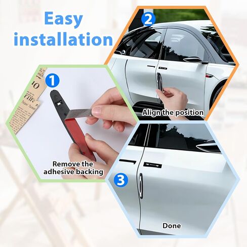 4PCS Black Car Door Edge Guards Anti-Scratch Car Side Door Protector Cars Doors Bumper Guards Vehicle Side Doors Self Adhesive Anti-Scratch Strip Auto Body Strip Accessories for Shock Absorber in Saudi Arabia