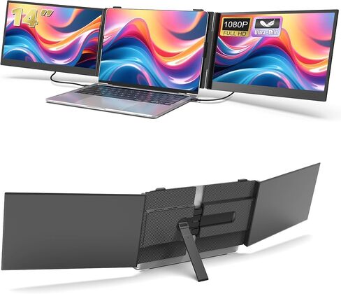 Portable Monitor, 12.1 Inch 1080P FHD Portable Monitor for Laptop USB C HDMI, Plug-Play Laptop Screen Extender with Adjustable Foldable Stand for Laptop,PC,Mac,PS4,Xbox,Swich in Saudi Arabia