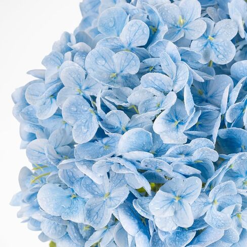 3 Pcs Blue Hydrangea Flowers 21 inches Real Touch Hydrangea Artificial Flowers Latex Faux Hydrangea Fake Flowers for Home Outdoor Party Floral Arrangements Table Wedding Decor in Saudi Arabia
