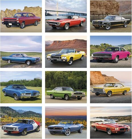 Street Thunder 2026 Hanging Wall Calendar - 19" x 11" (Open) 2026 Monthly Appointment Planner and Organizer. Classic street rod cars to catch your attention all year long. in Saudi Arabia