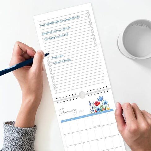 تقويم صغير 2026-2027، تقويم 18 شهرًا من يناير 2026 إلى يونيو 2027، تقويم مفكرة صغير، تقويم مكتب صغير 2026-2027 مع تخطيط سهل بطابع الأزهار in Kuwait