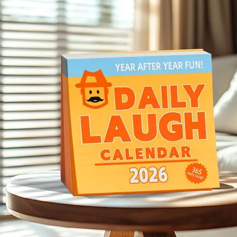2026 Daily Laughs Calendar: 365 Fresh Jokes with Memo Space on Back – Fun Desk Calendar for Office & Home (DAILY LAUGH) in Saudi Arabia