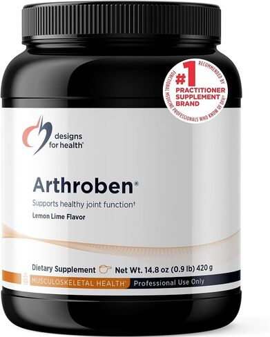 تصاميم للصحة أرثروبين غير منكه/غير محلى - مسحوق ببتيدات الكولاجين + نباتات للمساعدة في دعم المفاصل الصحية - مزيج مشروب الببتيدات، غير معدل وراثيًا (30 حصة / 330 جم) in Kuwait