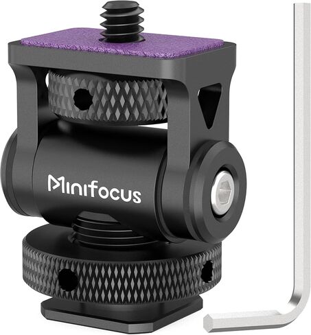 MINIFOCUS Camera Monitor Mount with Cold Shoe, 1/4" Screw for 5" & 7" Field Monitor, 160° Tilt Adjustable Holder for Field Monitor, LED, Flash and Video Shooting Photography Accessories in Kuwait