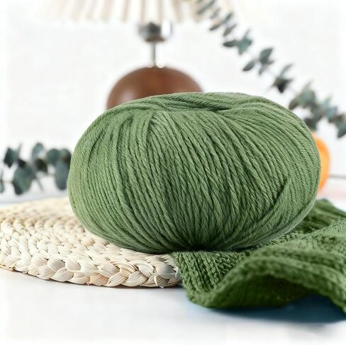 Wool Yarn Knitting Scarves, Hats, Sweaters and Socks Crochet and Knitting Thread for Colorful Crafts,Green in Saudi Arabia