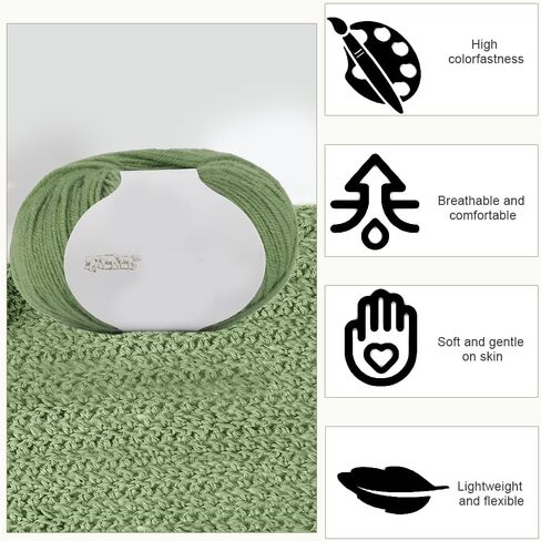 Wool Yarn Knitting Scarves, Hats, Sweaters and Socks Crochet and Knitting Thread for Colorful Crafts,Green in Saudi Arabia