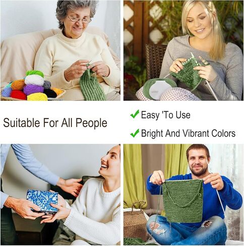 Wool Yarn Knitting Scarves, Hats, Sweaters and Socks Crochet and Knitting Thread for Colorful Crafts,Green in Saudi Arabia