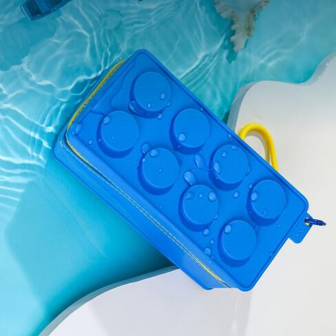 Blue Bricks Pencil Case With Zipper Compartments Stationery Pencil Bag for Students in Saudi Arabia