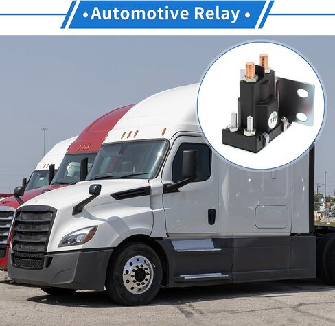 Truck Solenoid Relay Kit 14V 4 Terminal Relay for Freightliner White Rodgers, Durable Plastic Metal Black in Saudi Arabia