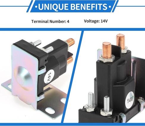 Truck Solenoid Relay Kit 14V 4 Terminal Relay for Freightliner White Rodgers, Durable Plastic Metal Black in Saudi Arabia