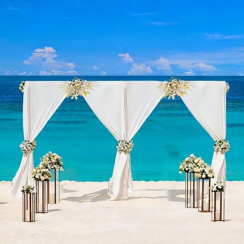 حامل خلفية عالي التحمل مقاس 8.6 × 20 قدمًا، مجموعة حامل خلفية للأنابيب والستارة، إطار معدني قابل للتعديل، خلفية حامل خلفية لتصوير حفلات الزفاف وديكورات حفلات أعياد الميلاد in Kuwait