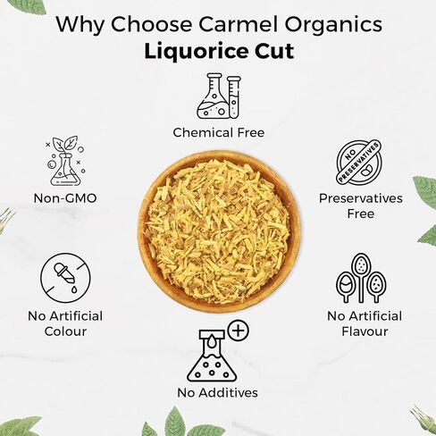 CARMEL ORGANICS Licorice Root Powder - 8 oz or 0.5 Lb/227 grams | Herbal Supplement | Natural Sweetener and Digestive Aid | Non-GMO | No Added Preservatives in Kuwait