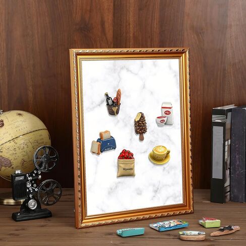 Christmas Magnetic Display Board Gifts 17.5" x 13.7" Marble Magnet Bulletin Board for Wall Souvenir Fridge Magnets Collection Display Notes, Photos, Memo Frame for Wall Table Refrigerator in Saudi Arabia