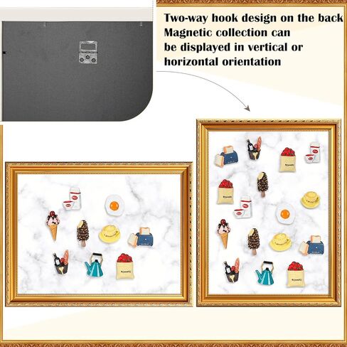 Christmas Magnetic Display Board Gifts 17.5" x 13.7" Marble Magnet Bulletin Board for Wall Souvenir Fridge Magnets Collection Display Notes, Photos, Memo Frame for Wall Table Refrigerator in Saudi Arabia
