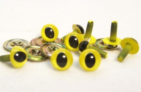 Sassy Bears 15mm Yellow Cat Safety Eyes (10 Pairs) for Bears Dolls Puppets Crafts in Saudi Arabia