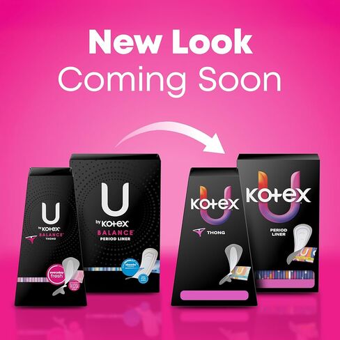 U by Kotex Balance Wrapped Panty Liners, Regular Length, 320 Count (8 Packs of 40) in Kuwait