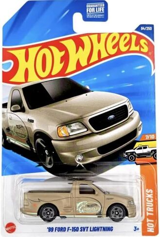 سيارة هوت ويلز '99 فورد F-150 SVT Lightning [أسمر] شاحنات ساخنة 7/10، 94/250، مقياس 1:64 in Saudi Arabia